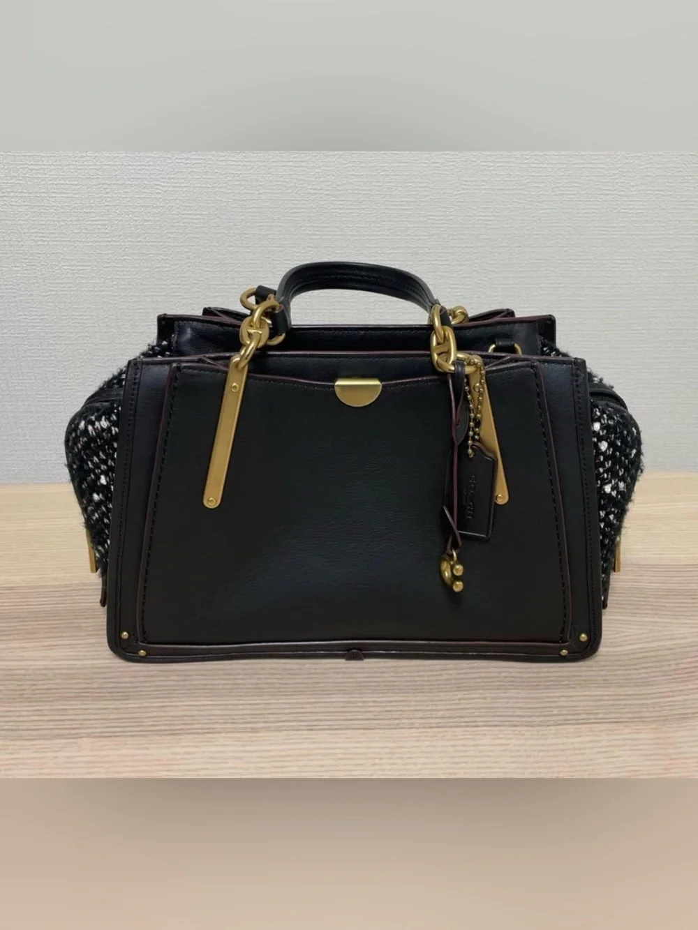 Coach Dreamer 24 Leather Tweed Satchel EUC (no crossbody)